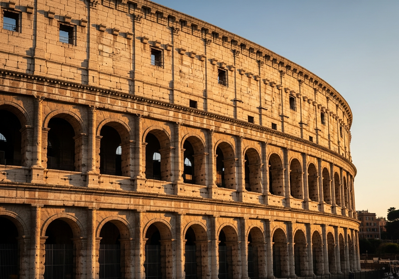 Roman Colosseum archeological site